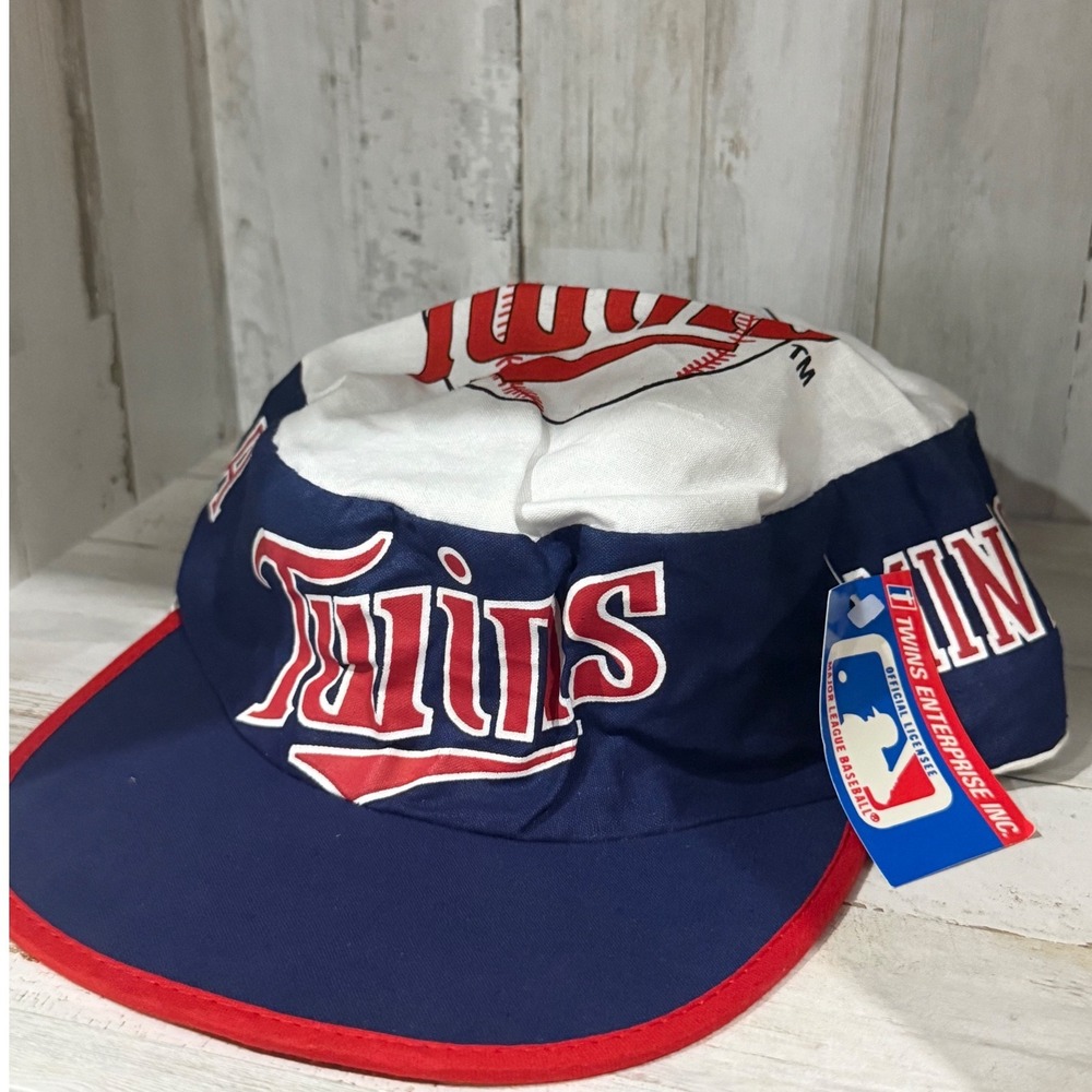 Vintage Minnesota Twins MLB Painter Hat Navy White Red Twins Enterprise NWT OSFA